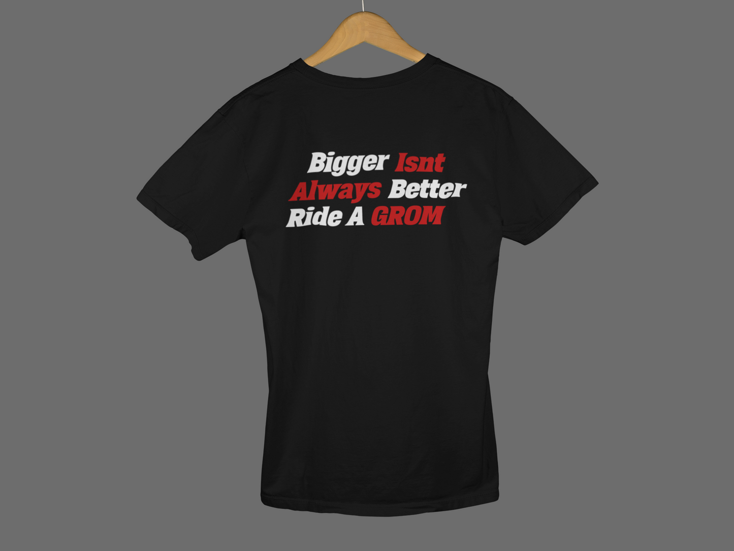 Bigger Isn't Always Better: Ride A GROM - Custom Motorcycle Streetwear Hoodie/T-Shirt. WickedLeisure.com