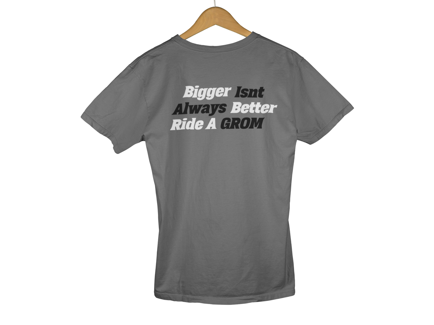 Bigger Isn't Always Better: Ride A GROM - Custom Motorcycle Streetwear Hoodie/T-Shirt. WickedLeisure.com