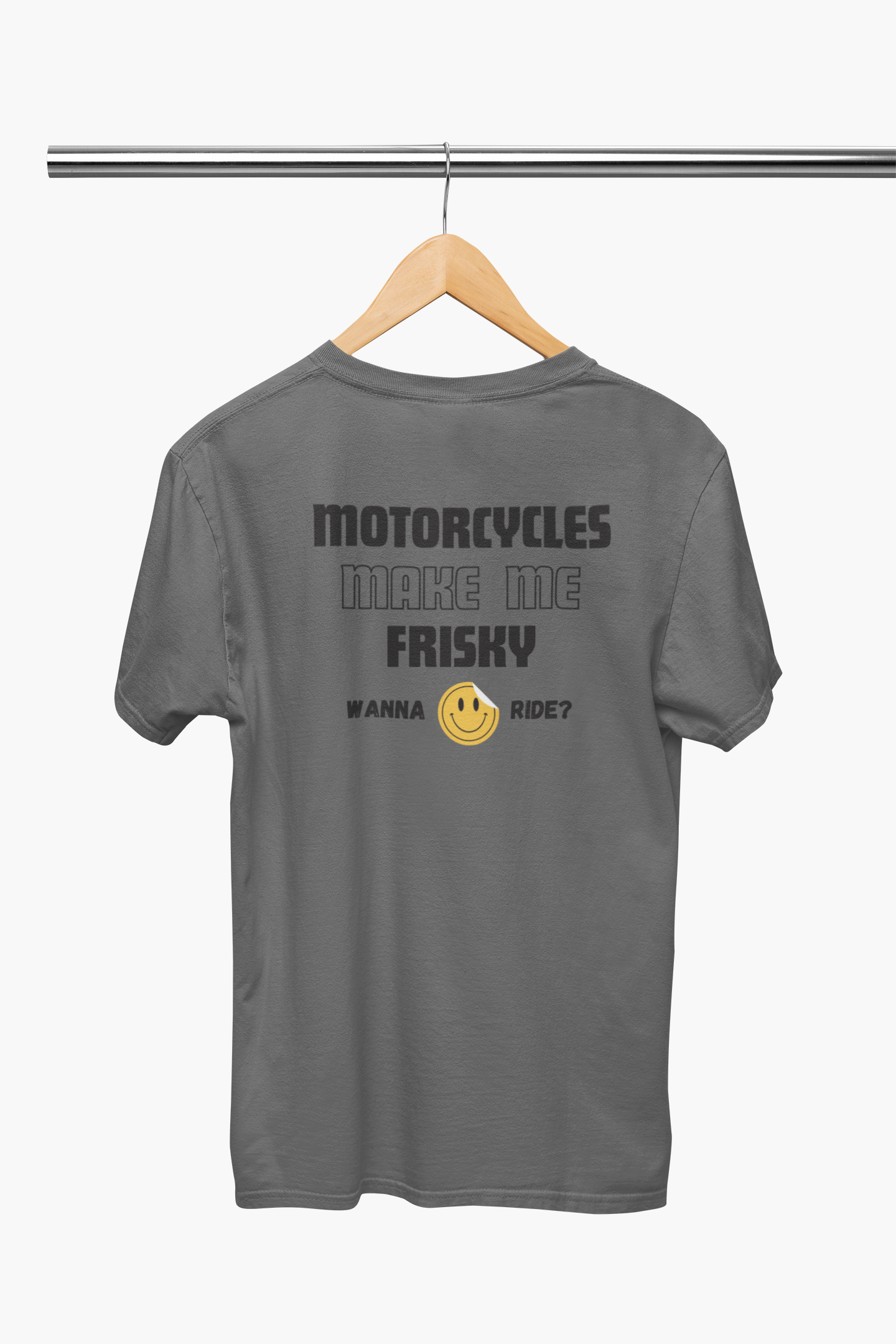 Motorcycles Make Me Frisky: Wanna Ride? - Custom Motorcycle Streetwear Hoodie/T-Shirt. WickedLeisure.com