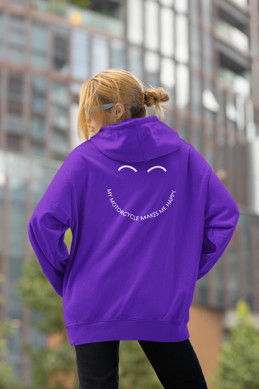 My Motorcycle Makes Me Happy - Custom Motorcycle Streetwear Hoodie/T-Shirt. WickedLeisure.com
